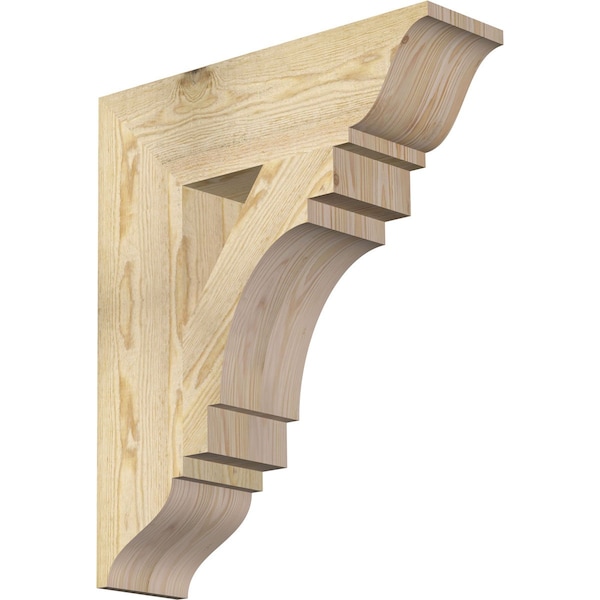 Ekena Millwork Merced Traditional Rough Sawn Bracket, Douglas Fir, 6"W x 22"D x 26"H BKT06X22X26MRC01RDF - main